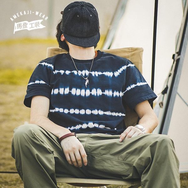 men's t-shirts maden handmade tie-dye t-shirt men printed gradient street ins striped harajuku style short-sleeved man trendy indigo, White;black
men's t-shirts maden handmade tie-dye t-shirt men printed gradient street ins striped harajuku style short-sleeved man trendy indigo, White;black