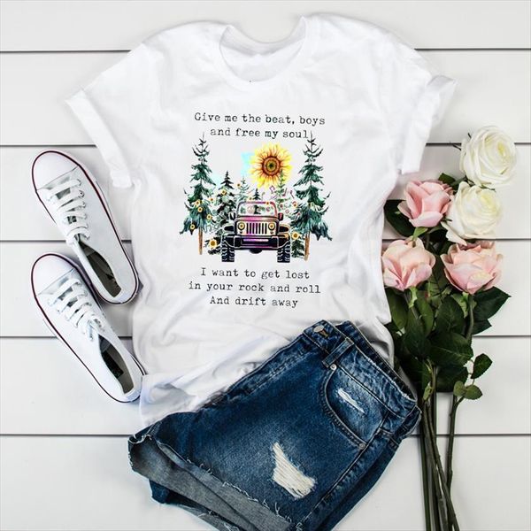 sunflower camper truck vintage women t shirts print clothes graphic female tumblr, White
sunflower camper truck vintage women t shirts print clothes graphic female tumblr, White