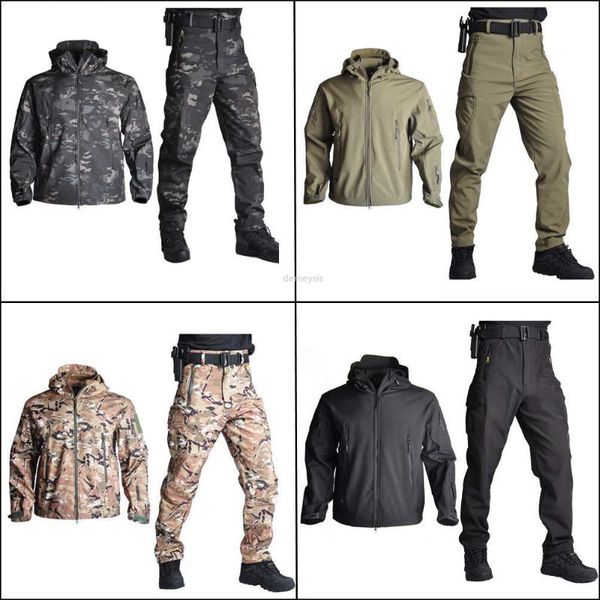 tactical softshell camouflage jacket set men army windbreaker waterproof hunting hiking clothes camo jacket and pants, Blue;black
tactical softshell camouflage jacket set men army windbreaker waterproof hunting hiking clothes camo jacket and pants, Blue;black
