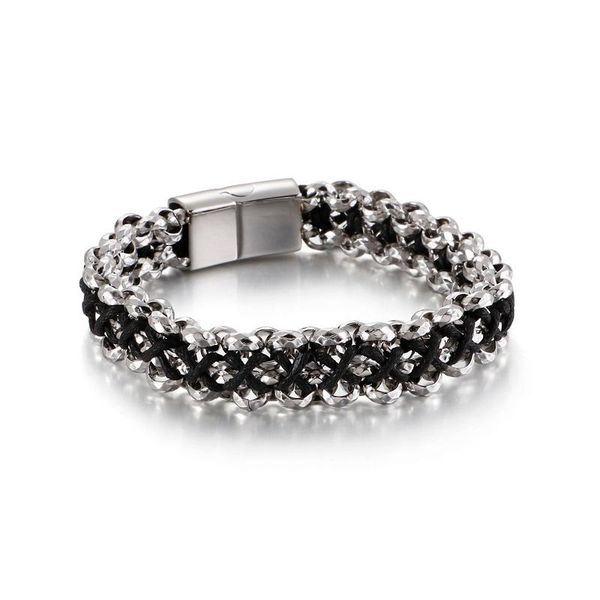 charm bracelets fashion men punk curb chain silver color black gold titanium hand knitted rope twist pulseras jewelry, Golden;silver
charm bracelets fashion men punk curb chain silver color black gold titanium hand knitted rope twist pulseras jewelry, Golden;silver