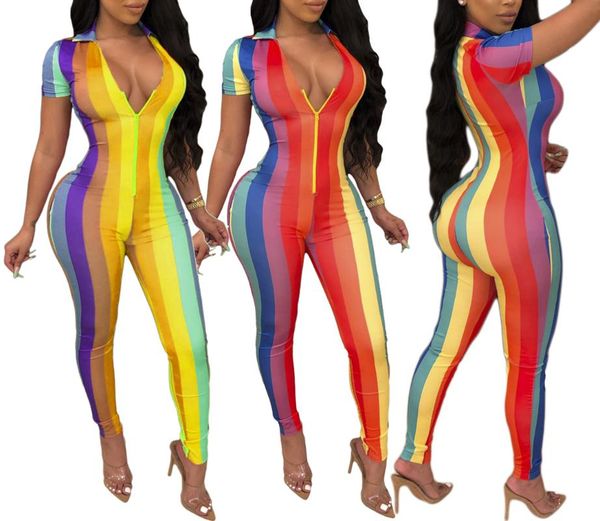 women's jumpsuits & rompers honzbory zipper for women 2021 patchwork short sleeve bodysuit street wear overall playsuit jumpsui, Black;white
women's jumpsuits & rompers honzbory zipper for women 2021 patchwork short sleeve bodysuit street wear overall playsuit jumpsui, Black;white