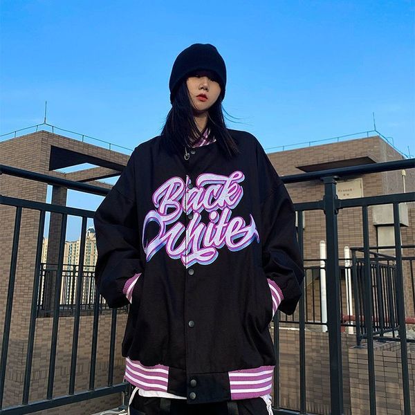 women's jackets hip hop style men's and women's baseball clothes, korean retro casual punk street 2021, Black;brown
women's jackets hip hop style men's and women's baseball clothes, korean retro casual punk street 2021, Black;brown