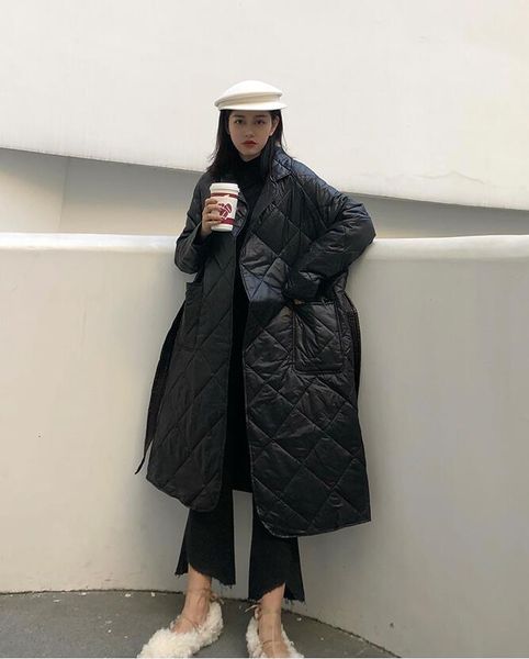 winter jacket women plus size loose cotton coat thin down cotton parka long winter coat female fashion glossy belt warm overcoat 201014, Black
winter jacket women plus size loose cotton coat thin down cotton parka long winter coat female fashion glossy belt warm overcoat 201014, Black