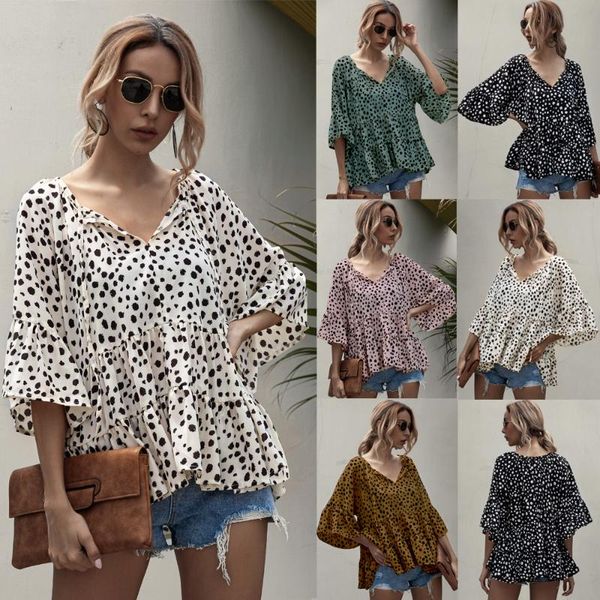 women's blouses & shirts high street korean fashion clothing shirt v-neck elegant loose ruffles print blouse 2021 womens and, White
women's blouses & shirts high street korean fashion clothing shirt v-neck elegant loose ruffles print blouse 2021 womens and, White