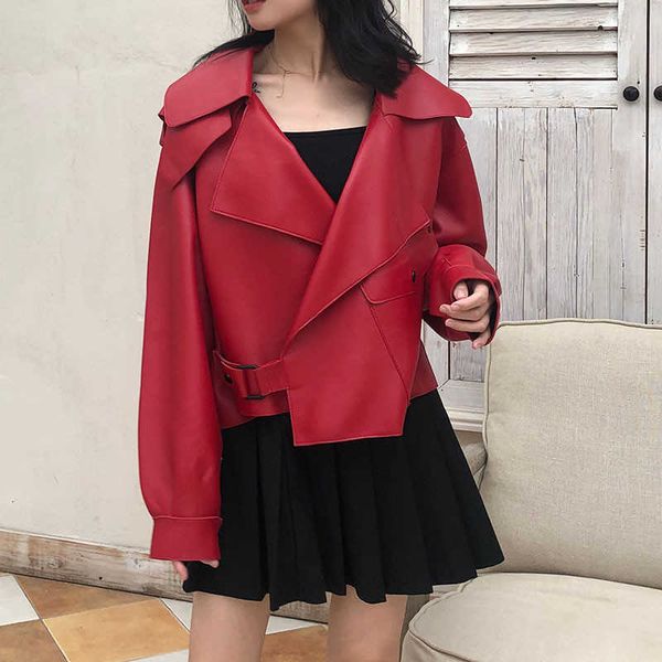 ly varey lin autumn vintage biker coat women faux leather jacket soft loose short pockets motor pu black 210526
ly varey lin autumn vintage biker coat women faux leather jacket soft loose short pockets motor pu black 210526