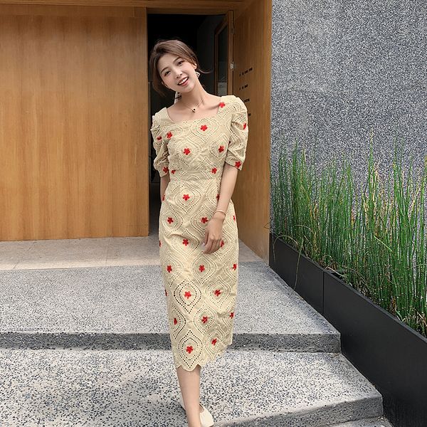 dressed female 2021 summer bubble dress heavy industry french embroidery 19wd, Black;pink
dressed female 2021 summer bubble dress heavy industry french embroidery 19wd, Black;pink