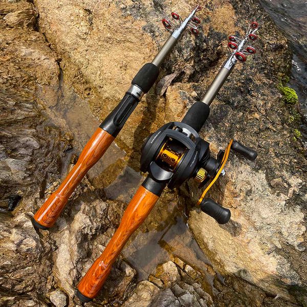 

maximum resistance: 8 kg mini portable carbon telescopic and metal reel fishing combination rod combo