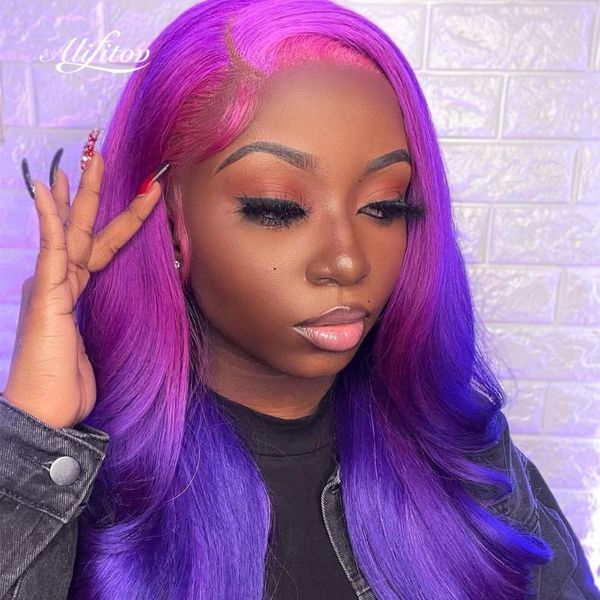 lace wigs alifitov purple ombre lace front wigs water wave virgo hair colored human with baby for women, Black;brown
lace wigs alifitov purple ombre lace front wigs water wave virgo hair colored human with baby for women, Black;brown