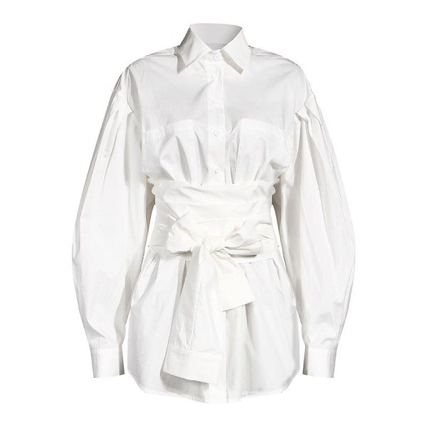 women's blouses & shirts seebeautiful lapel long sleeve button waist bandage back zipper loose shirt blouse woman spring 2021 fashion t, White
women's blouses & shirts seebeautiful lapel long sleeve button waist bandage back zipper loose shirt blouse woman spring 2021 fashion t, White