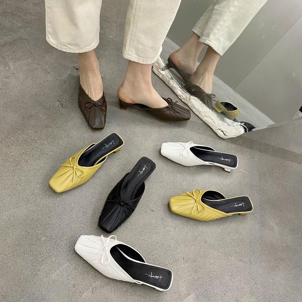 monmoira tassel bowtie elegant women mules square toe kitten heel outdoor slippers sandals women solid ladies shoes slides, Black
monmoira tassel bowtie elegant women mules square toe kitten heel outdoor slippers sandals women solid ladies shoes slides, Black