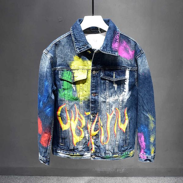 men's jackets american streetwear fashion retro blue graffiti printed designer casual denim painted hip hop cotton coats d9ui, Black;brown
men's jackets american streetwear fashion retro blue graffiti printed designer casual denim painted hip hop cotton coats d9ui, Black;brown