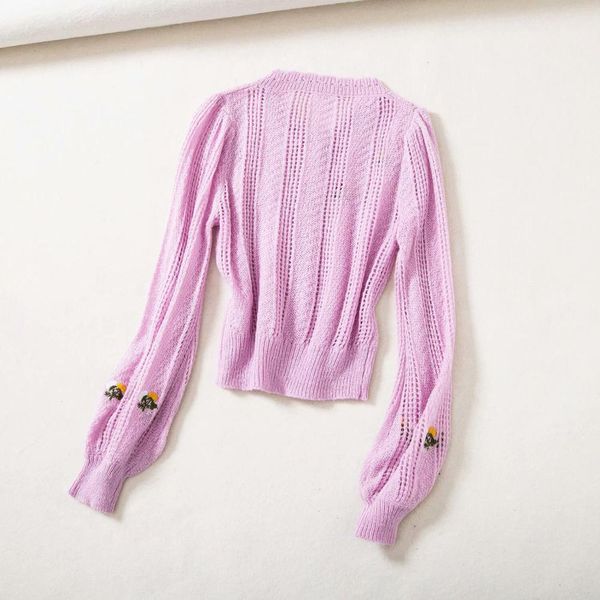 french style retro embroidery knitting hole button through crop pointelle knit cardigan sweater woman o neck long sleeve jumper, White;black
french style retro embroidery knitting hole button through crop pointelle knit cardigan sweater woman o neck long sleeve jumper, White;black