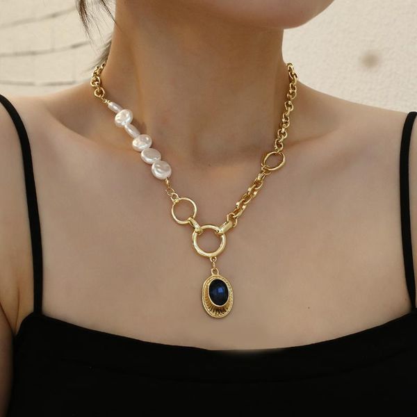 chains aensoa vintage long blue diamond pendant choker personality luxury big rhinestone pearl necklace for women female neck jewelry, Silver
chains aensoa vintage long blue diamond pendant choker personality luxury big rhinestone pearl necklace for women female neck jewelry, Silver