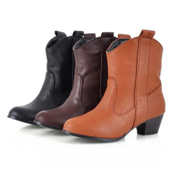 boots retro women autumn winter zipper square heels short booties round toe shoes vintage solid color leather sapatos femininos, Black
boots retro women autumn winter zipper square heels short booties round toe shoes vintage solid color leather sapatos femininos, Black