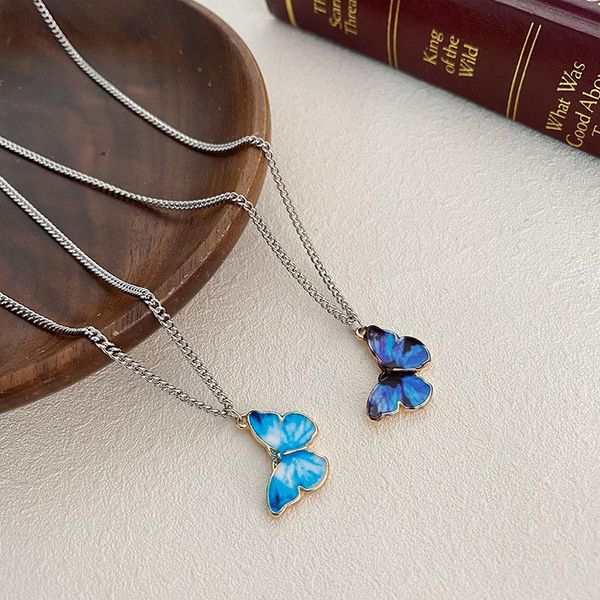 chains blue purple butterfly metal necklace women trendy simple wild pendant dangle clavicle chain jewelry, Silver
chains blue purple butterfly metal necklace women trendy simple wild pendant dangle clavicle chain jewelry, Silver