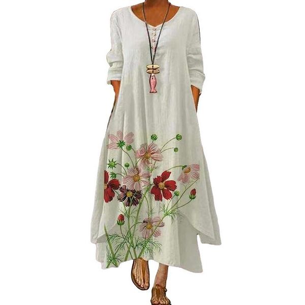 casual dresses 2021 floral print maxi dress women vintage long sleeve elegant o neck plus size woman party, Black;gray
casual dresses 2021 floral print maxi dress women vintage long sleeve elegant o neck plus size woman party, Black;gray