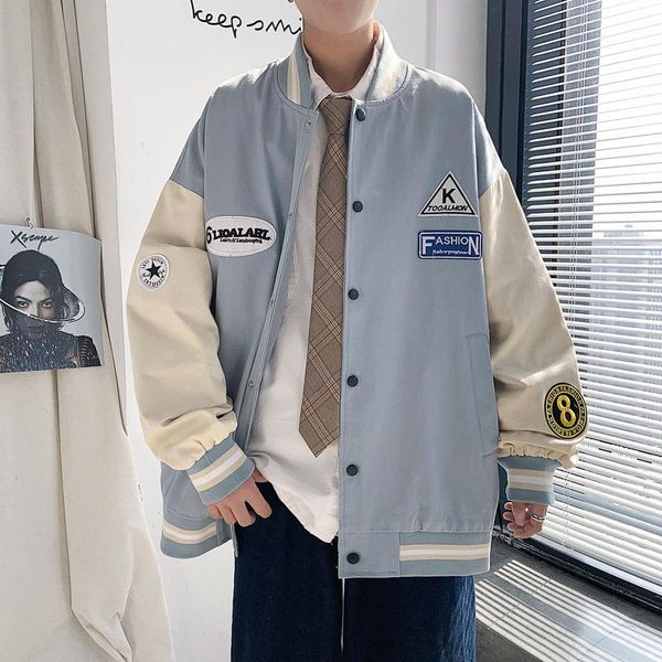 men's jackets 2021 autumn oversize jacket baseball uniform trendy japanese style labeling male coat loose streetwear men clothing, Black;brown
men's jackets 2021 autumn oversize jacket baseball uniform trendy japanese style labeling male coat loose streetwear men clothing, Black;brown