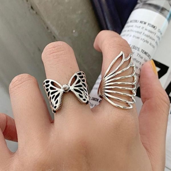 wedding rings ancient silver geometric hollow butterfly wing shape adjustable ring set minimalist punk jewelry for women party gift, Slivery;golden
wedding rings ancient silver geometric hollow butterfly wing shape adjustable ring set minimalist punk jewelry for women party gift, Slivery;golden
