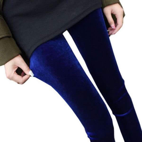women's leggings lady spring autumn warm women outer thin velvet fabric patchwork pencil shiny elastic ankle length trouser, Black
women's leggings lady spring autumn warm women outer thin velvet fabric patchwork pencil shiny elastic ankle length trouser, Black