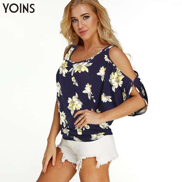 women's t-shirt yoins women 2021 summer cold shoulder fashion tie-up floral printed short sleeve tees back hollow out loose female, White
women's t-shirt yoins women 2021 summer cold shoulder fashion tie-up floral printed short sleeve tees back hollow out loose female, White