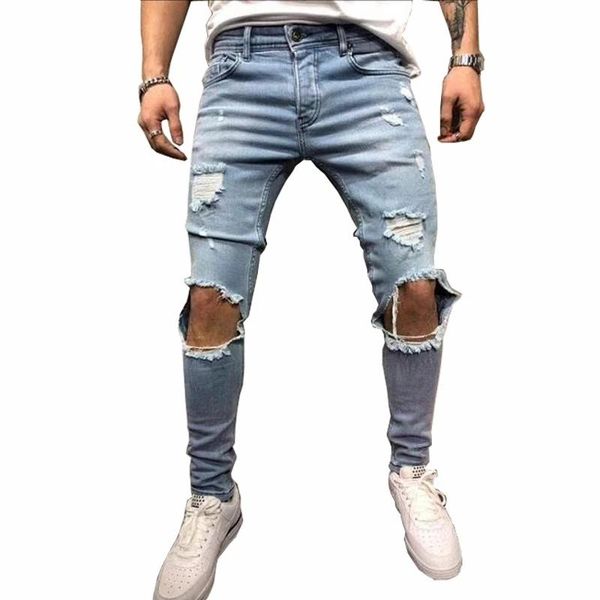 men's jeans european and american street fashion brand wrinkled slim-fit pants ripped, Blue
men's jeans european and american street fashion brand wrinkled slim-fit pants ripped, Blue