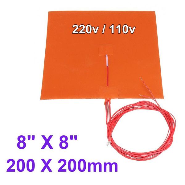 carpets 110v 220v 200w silicone heated bed heating pad w thermistor for 3d printer parts electric pads 200 x 200mm
carpets 110v 220v 200w silicone heated bed heating pad w thermistor for 3d printer parts electric pads 200 x 200mm