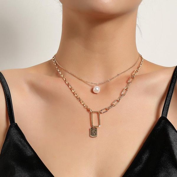 pendant necklaces vintage elegant imitation pearl geometric square for women double layers sweater chains necklace jewelry gift, Silver
pendant necklaces vintage elegant imitation pearl geometric square for women double layers sweater chains necklace jewelry gift, Silver
