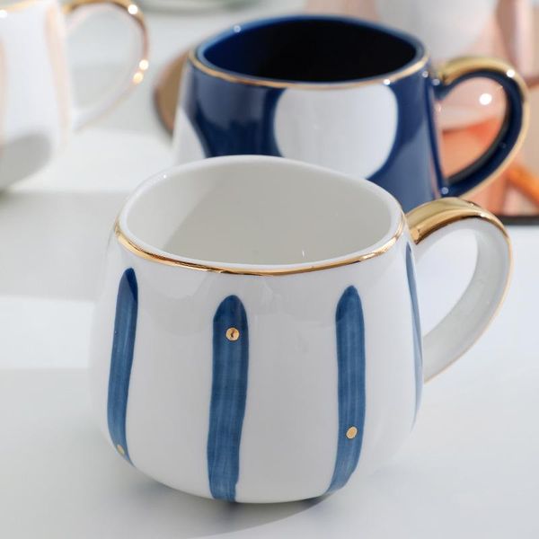 mugs 380ml cute brief ceramic coffee tea milk cup breakfast striped gold line with handgrip for couples
mugs 380ml cute brief ceramic coffee tea milk cup breakfast striped gold line with handgrip for couples