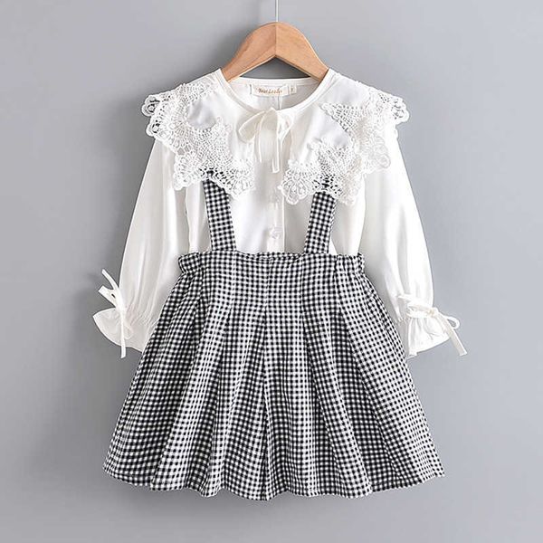 new youthful children's clothing crew neck long sleeve cotton lattice single breasted short skirt 2021 casual strap drtz0095 x0803, Red;yellow
new youthful children's clothing crew neck long sleeve cotton lattice single breasted short skirt 2021 casual strap drtz0095 x0803, Red;yellow
