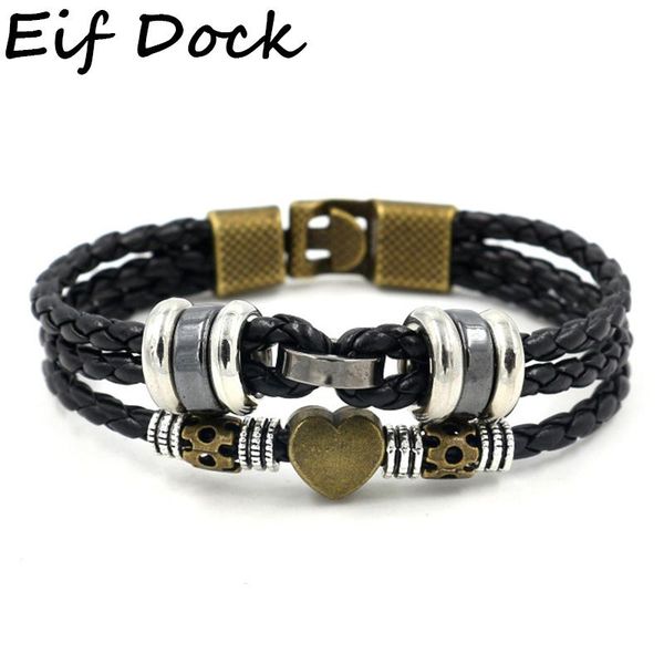 tennis eif dock fashion adjustable multilayer leather bracelet men male handmade wrap rope love heart charm bangles jewelry, Golden;silver
tennis eif dock fashion adjustable multilayer leather bracelet men male handmade wrap rope love heart charm bangles jewelry, Golden;silver