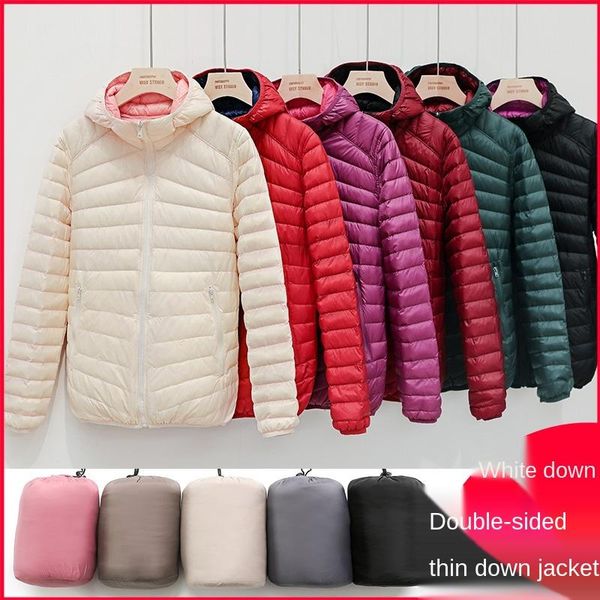 anti-season clearance lightweight down coat womens new double-sided hooded short coats winter large size ultra thin down jackets, Black
anti-season clearance lightweight down coat womens new double-sided hooded short coats winter large size ultra thin down jackets, Black