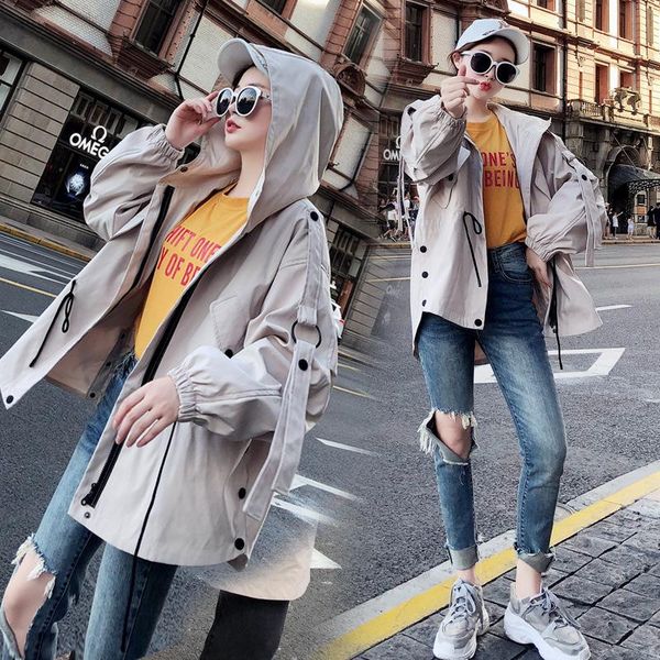 women's trench coats fashion beige windbreaker women 2021 spring autumn korean loose bf tooling hooded red coat for female, Tan;black
women's trench coats fashion beige windbreaker women 2021 spring autumn korean loose bf tooling hooded red coat for female, Tan;black