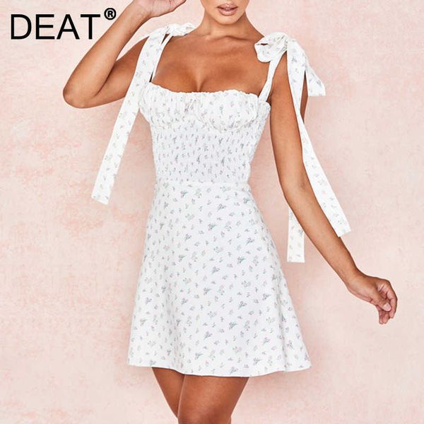 deat summer women sleeveless tie shoulder floral mini dress arrival ruched sweet print mini sundress ml768 210709, Black;gray
deat summer women sleeveless tie shoulder floral mini dress arrival ruched sweet print mini sundress ml768 210709, Black;gray