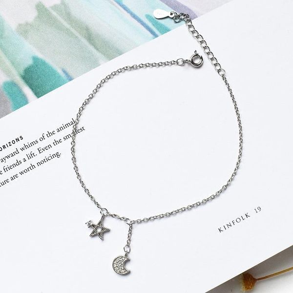 link, chain 2021 bracelet trend jewelry fine asymmetrical star moon south korean hipsters take everything s925, Black
link, chain 2021 bracelet trend jewelry fine asymmetrical star moon south korean hipsters take everything s925, Black