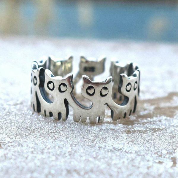 cluster rings mengyi 925 silver cute cat finger for women band party engagement ring jewelry gift, Golden;silver
cluster rings mengyi 925 silver cute cat finger for women band party engagement ring jewelry gift, Golden;silver