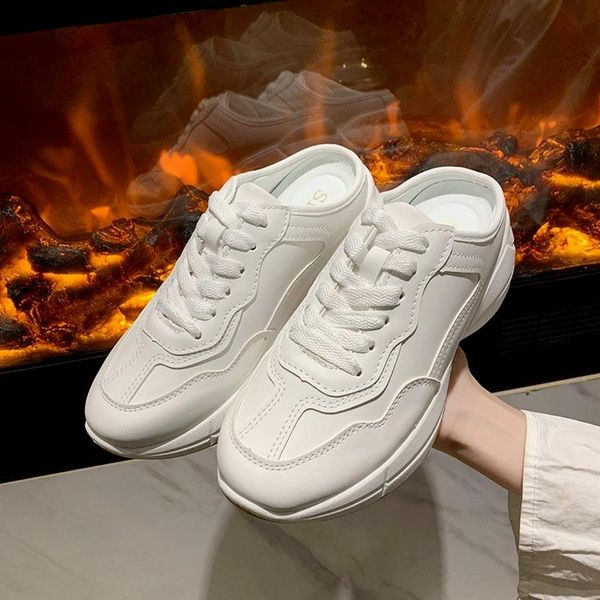 slippers ladies casual vulcanized shoes thick-soled lazy wear fashion leather women's 2021fall spring, Black
slippers ladies casual vulcanized shoes thick-soled lazy wear fashion leather women's 2021fall spring, Black