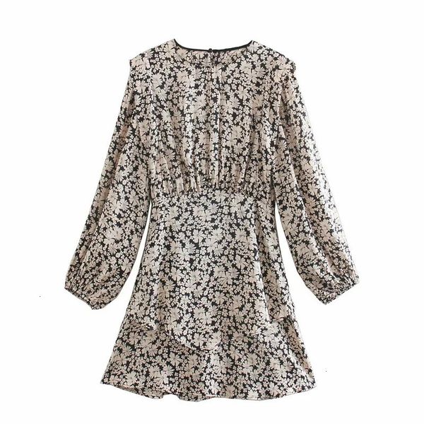 floral new 2021 print mini dress women vintage ruffle puff long sleeve short party ladies elegant dresses g2zb 5lcm, Black;gray 
floral new 2021 print mini dress women vintage ruffle puff long sleeve short party ladies elegant dresses g2zb 5lcm, Black;gray