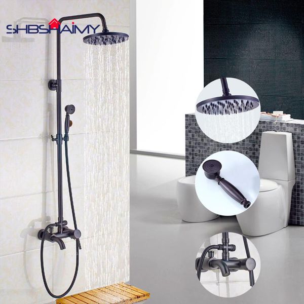 oil rubbed bronze wall mounted bathroom shower faucet lifting tpye set brass rainfall shower head and cold mixer tap
oil rubbed bronze wall mounted bathroom shower faucet lifting tpye set brass rainfall shower head and cold mixer tap