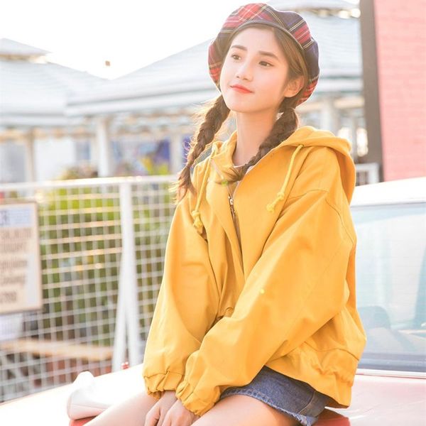 women's jackets harajuku loose candy colors zipper tooling women hooded baseball jacket 2021 spring plus size long sleeve casual outerw, Black;brown
women's jackets harajuku loose candy colors zipper tooling women hooded baseball jacket 2021 spring plus size long sleeve casual outerw, Black;brown
