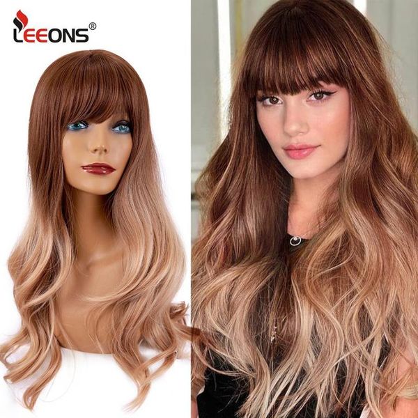 synthetic wigs leeons 24"brown ombre wavy curly with bangs natural hair for women heat resistant daily cosplay wig two tone, Black
synthetic wigs leeons 24"brown ombre wavy curly with bangs natural hair for women heat resistant daily cosplay wig two tone, Black