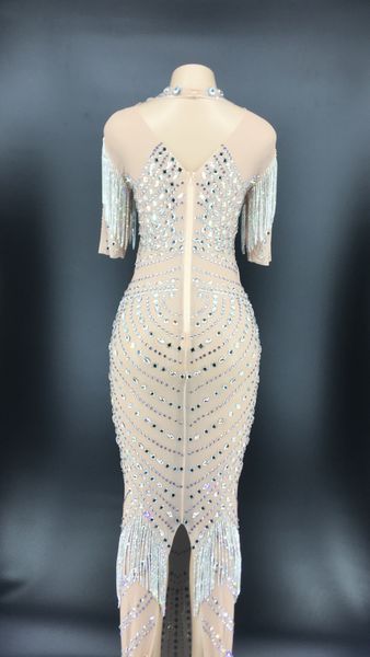 women stage mesh silver crystals dress women wedding birthday celebrate evening transparent prom mesh rhinestones dress, Black;red
women stage mesh silver crystals dress women wedding birthday celebrate evening transparent prom mesh rhinestones dress, Black;red