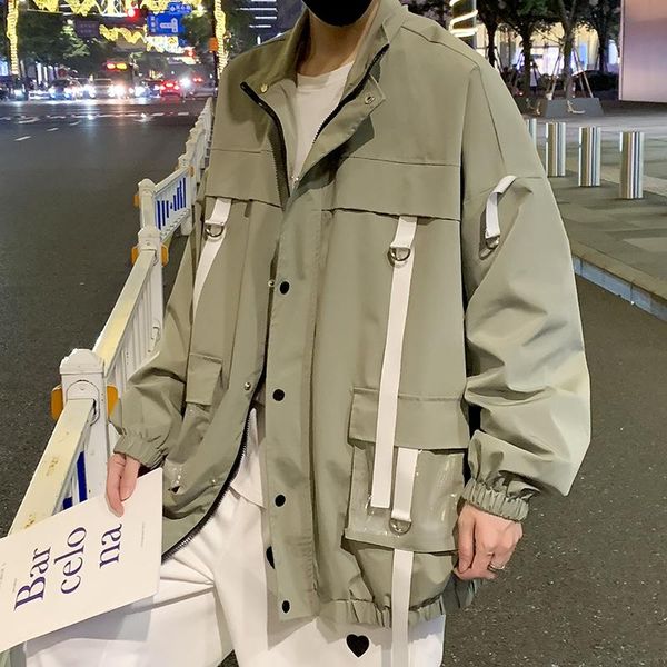 men's jackets autumn 2021 hooded jacket fashion casual multi-pocket mens streetwear loose hip hop bomber men, Black;brown
men's jackets autumn 2021 hooded jacket fashion casual multi-pocket mens streetwear loose hip hop bomber men, Black;brown