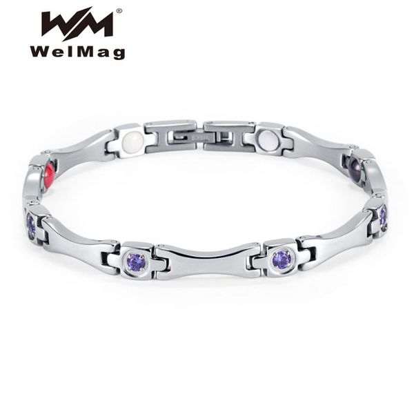 link, chain welmag crystal stainless steel energy health magnetic bracelet for lady elegant rhinestones friendship bracelets woman 2021, Black
link, chain welmag crystal stainless steel energy health magnetic bracelet for lady elegant rhinestones friendship bracelets woman 2021, Black