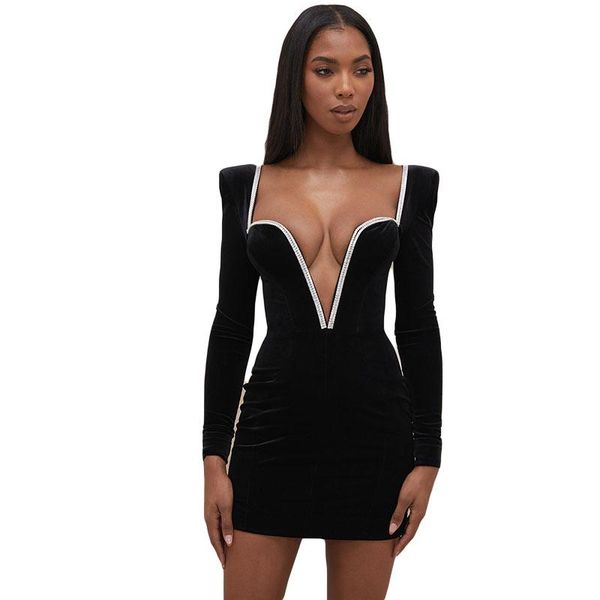casual dresses est cz beaded women v neck long sleeve bodycon dress mini black fashion club celebrity evening party, Black;gray
casual dresses est cz beaded women v neck long sleeve bodycon dress mini black fashion club celebrity evening party, Black;gray