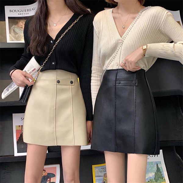 high waist pu leather women's mini skirt a-line black female short skirt new autumn winter lady bottom
high waist pu leather women's mini skirt a-line black female short skirt new autumn winter lady bottom