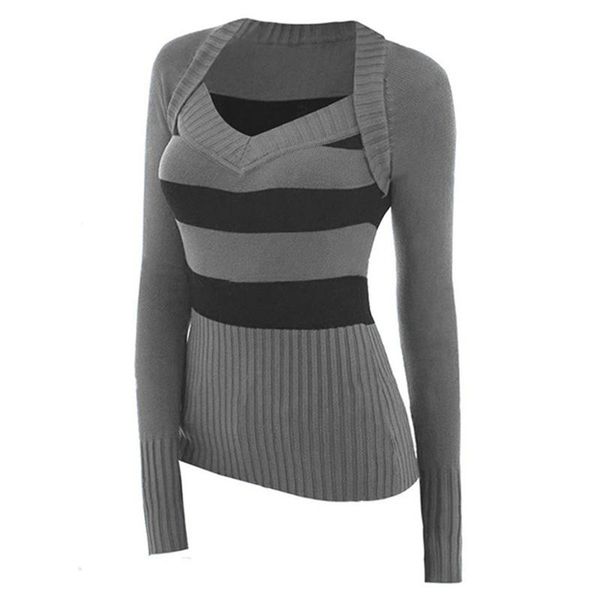 2021 autumn winter casual striped v-neck sweaters women fashion long sleeve stripe skinny knitted pullovers female gray jumpers, White;black
2021 autumn winter casual striped v-neck sweaters women fashion long sleeve stripe skinny knitted pullovers female gray jumpers, White;black