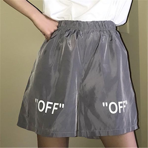 women's shorts women letter printing reflective 2021 summer fashion tide loose high waist casual korean couple wide leg, White;black
women's shorts women letter printing reflective 2021 summer fashion tide loose high waist casual korean couple wide leg, White;black