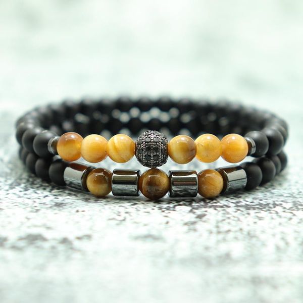 charm bracelets 2021 trendy 2pcs/set natural stone men 100% tiger eye beaded braslet match disco ball black zirconia braclet hematite, Golden;silver
charm bracelets 2021 trendy 2pcs/set natural stone men 100% tiger eye beaded braslet match disco ball black zirconia braclet hematite, Golden;silver