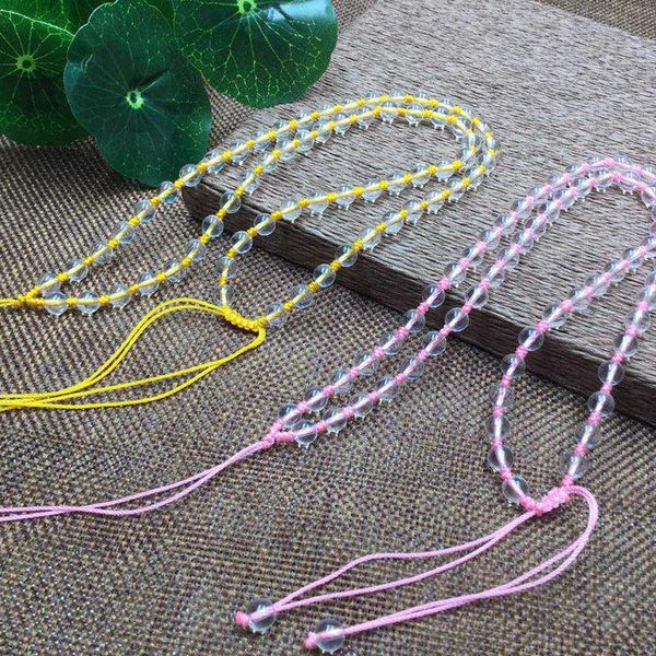 pendant necklaces diy natural 6mm white crystal jades rope necklace adjustable wholesale, Silver
pendant necklaces diy natural 6mm white crystal jades rope necklace adjustable wholesale, Silver