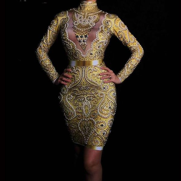 casual dresses women gold dress singer costumes birthday celebrate evening wear stage rhinestones pearls long sleeves, Black;gray
casual dresses women gold dress singer costumes birthday celebrate evening wear stage rhinestones pearls long sleeves, Black;gray